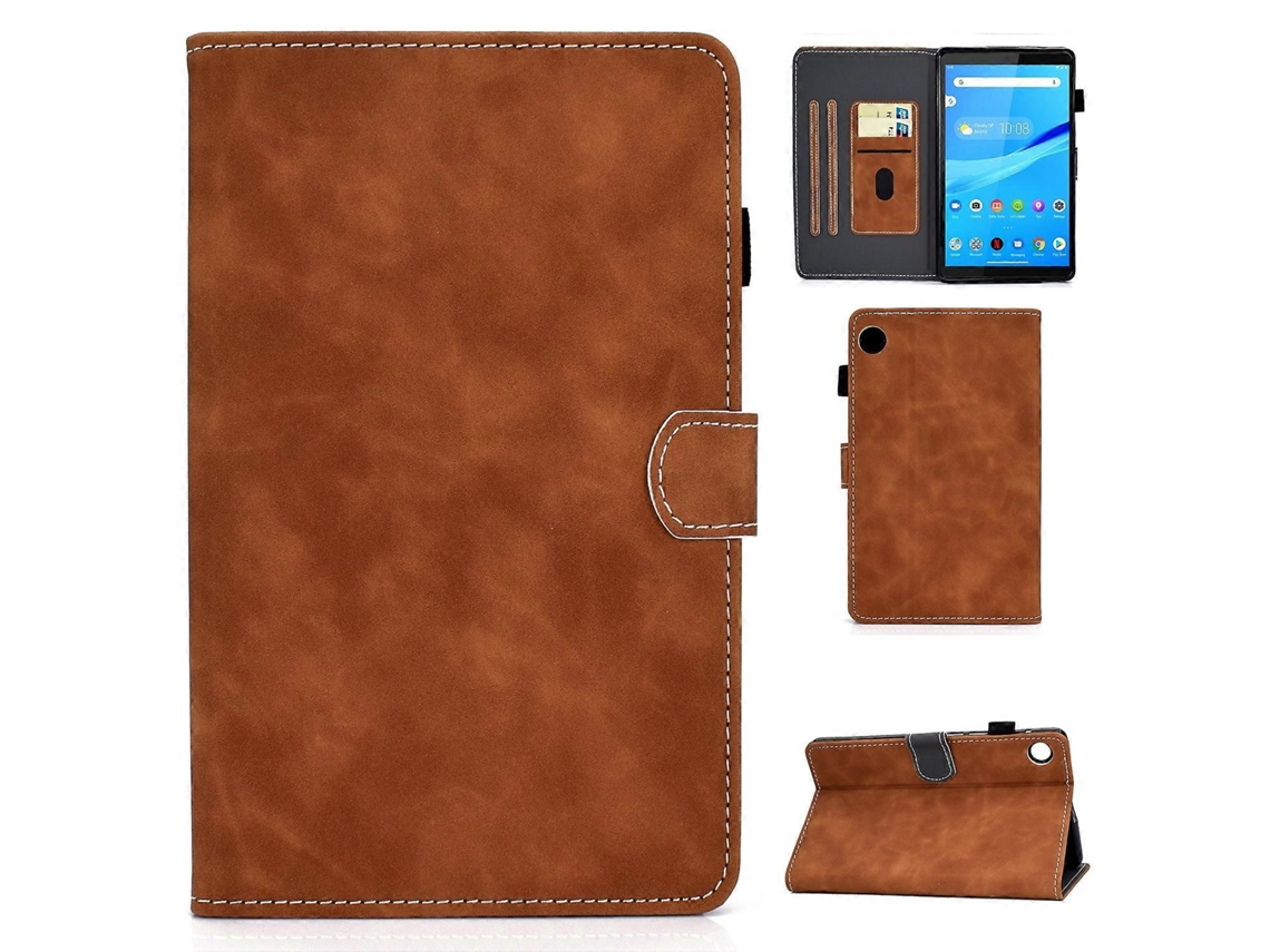 Capa Para Tablet Lenovo Tab M10 3ª Geração Com Textura De Couro Bovino Costurado