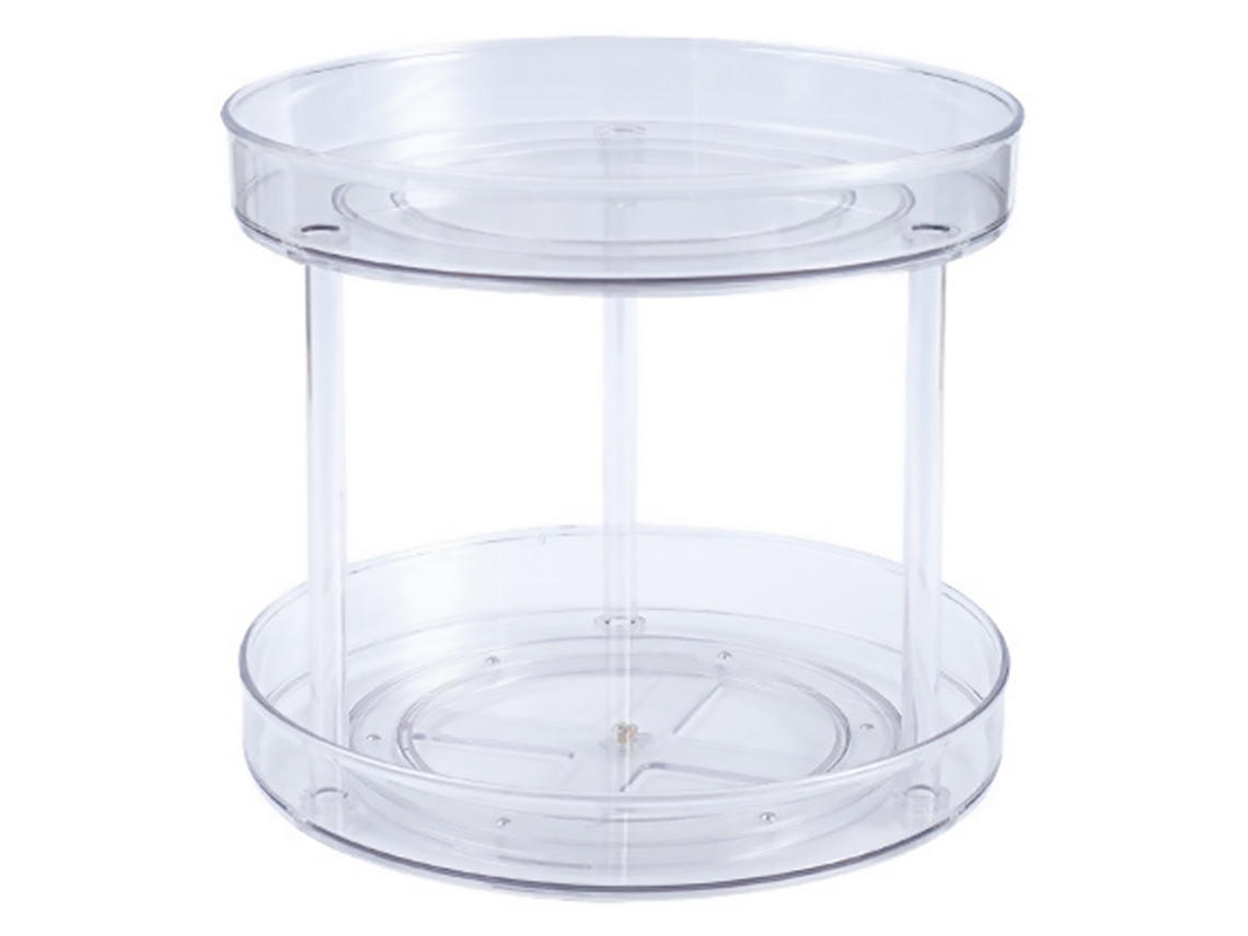 Organizador Giratório De Duas Camadas 360° Para Condimentos E Maquiagem Susan Turntable