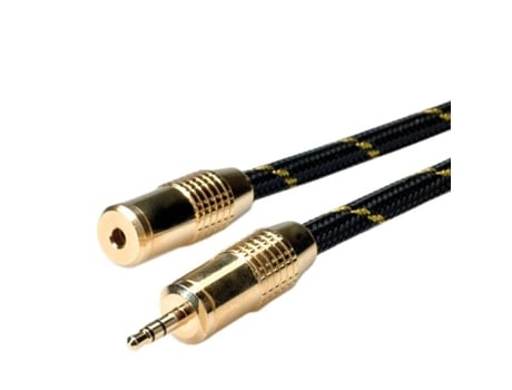 Cabo ROLINE GOLD (Jack 3.5 mm - 2.5m - Preto)