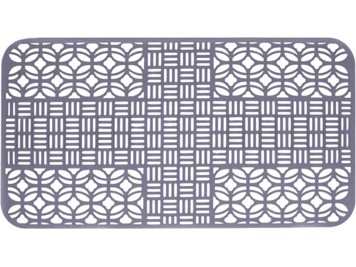 Tapete de silicone para Pia, 66 x 35,5 cm, antiderrapante, durável, drenagem eficiente, flexível