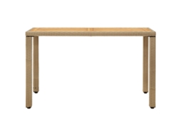 Maison Exclusive - Mesa De Jardim 123x60x74 Cm Vime Pe E Acácia Maciça Bege