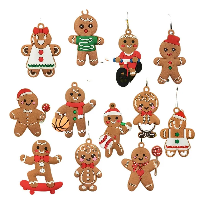 Novos 12 Enfeites Para Árvore De Natal, Boneco De Gengibrevayotoy