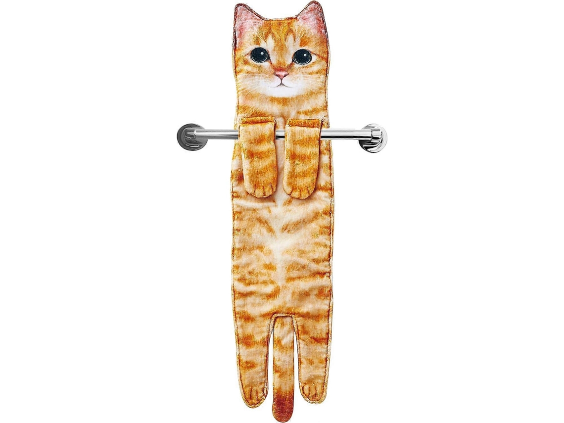 Toalha com Estampa de Gato, Toalha de Banheiro e Cozinha Decorativa, Macia e Superabsorvente BRILVIBERA