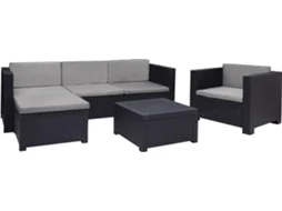 Conjunto Jardim SHAF Manhattan (Antracite - Resina - 190x122x72cm)
