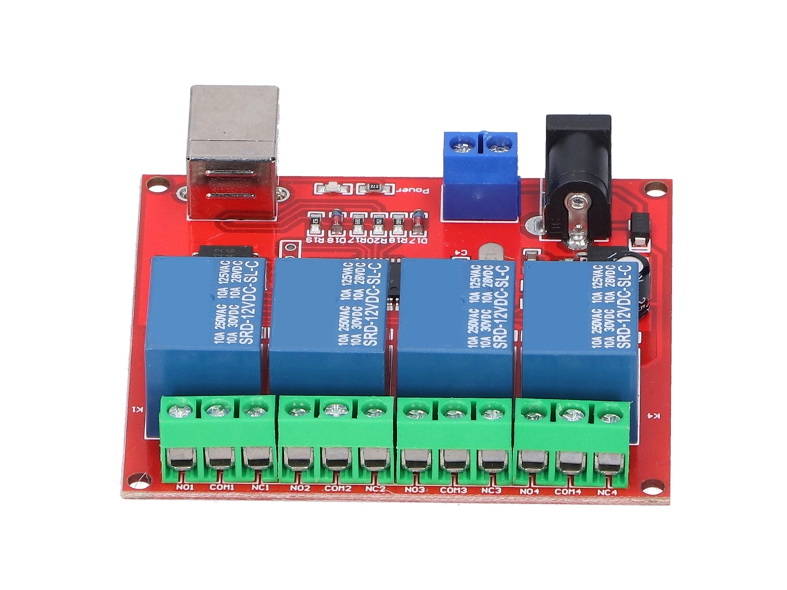 Módulo Relé 4 Canais Controlador Inteligente Interruptor Pcb Dc 12v