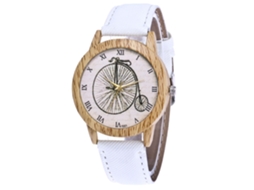 Relógio de Pulso de Moda com Pulseira de Lona e Números Romanos Branco