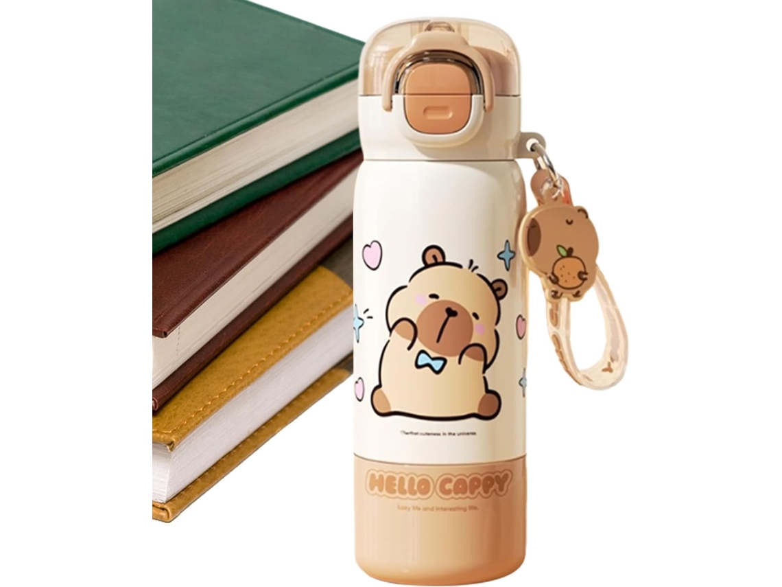 Garrafa De Água Escolar, Garrafa Portátil Com Tampa De Canudo À Prova De Ferrugem Caneca De Viagem Gokoco