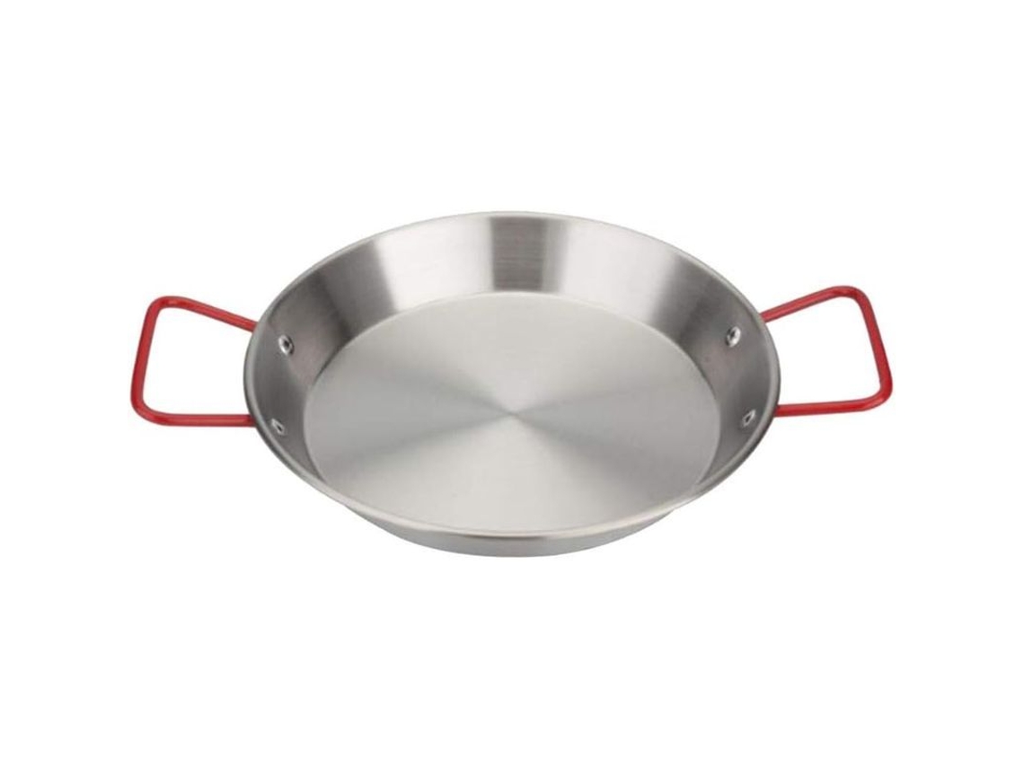 2026 sartén Paella de Acero Inoxidable Antiadherente 24cm para Cocina Casera Fondo Plano Durable