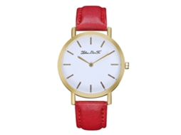 Reloj De Cuarzo Unisex Con Correa Pu Para Hombre Y Mujer (rojo)