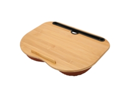 2026zentro-mesa Para Laptop De Bambu Portátil Com Almofada Apoio Cadeira Apto Para Notebook Até 15.6 Polegadas