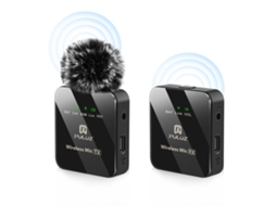 Microfone de Lapela Sem Fio 1 Tx + 1 Rx Jack 3.5mm Preto XIAOMOYU