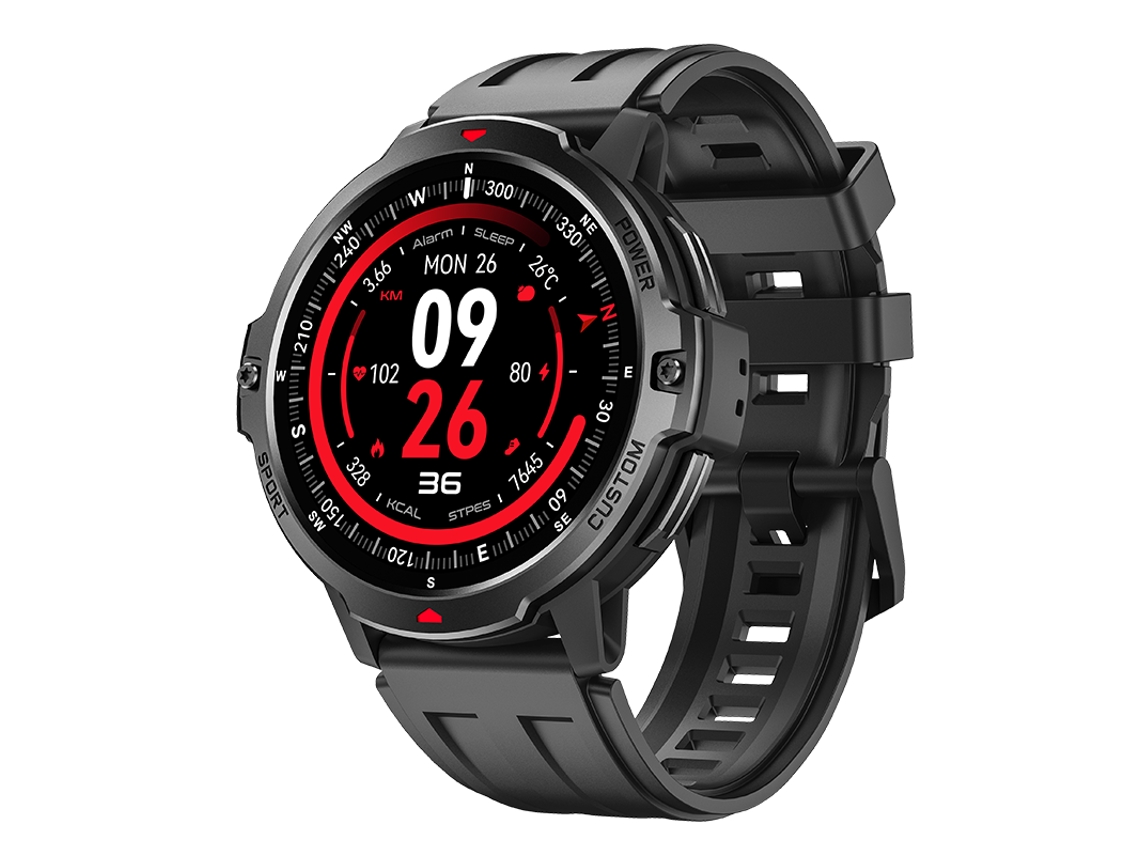 Smartwatch C31 Com Gps Natação 3 Atm Ecrã Redondo 1.46'' (preto)