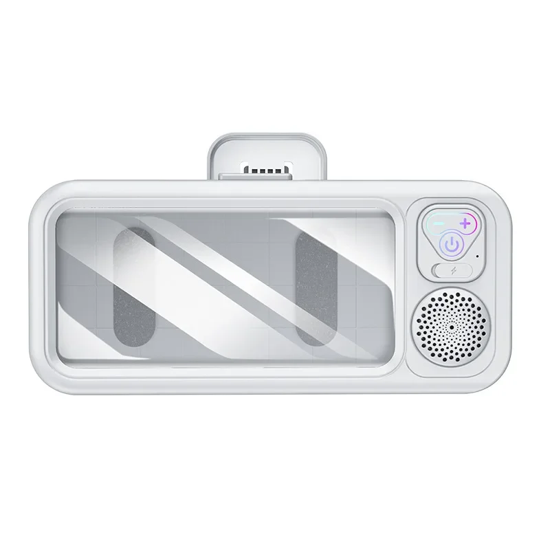 Novo Alto falante Bluetooth de Alta Qualidade para Chuveiro e Suporte para Celular, com Classificação de Impermeabilidade Ipx4. MDUG (branco)