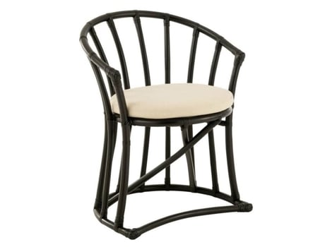 Cadeira De Ratan Almofada Howard 70cm Preto J Line