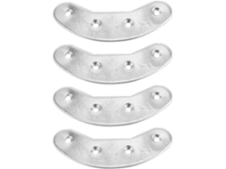 2 Pares De Placas Protetoras Metal Para Saltos Botas Masculinas, Ferro Resistente, Fácil Instalação, Ideal Para Reparos