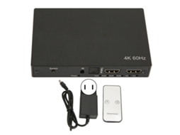 SPLITTER Mali HDMI 4K 2x4, com controle remoto, interface multimídia, plug US