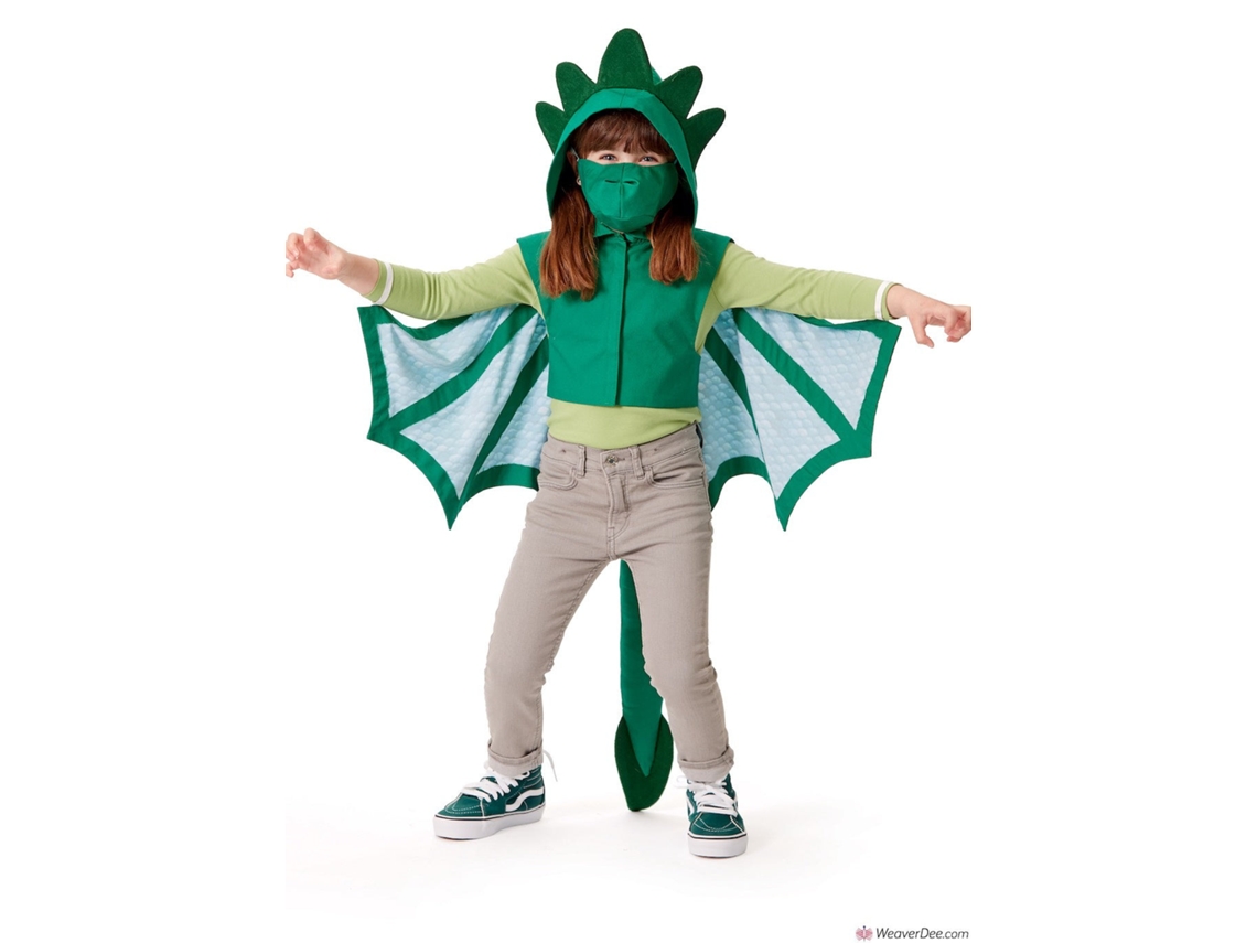 Jogo de Dinossauro Dragão Cavaleiro Cosplay Dragão Voador Traje de Halloween130Cm