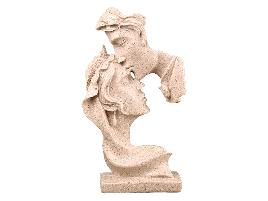 Figura de casal a beijar em resina para decoração de sala, quarto ou escritório LAXISCREED