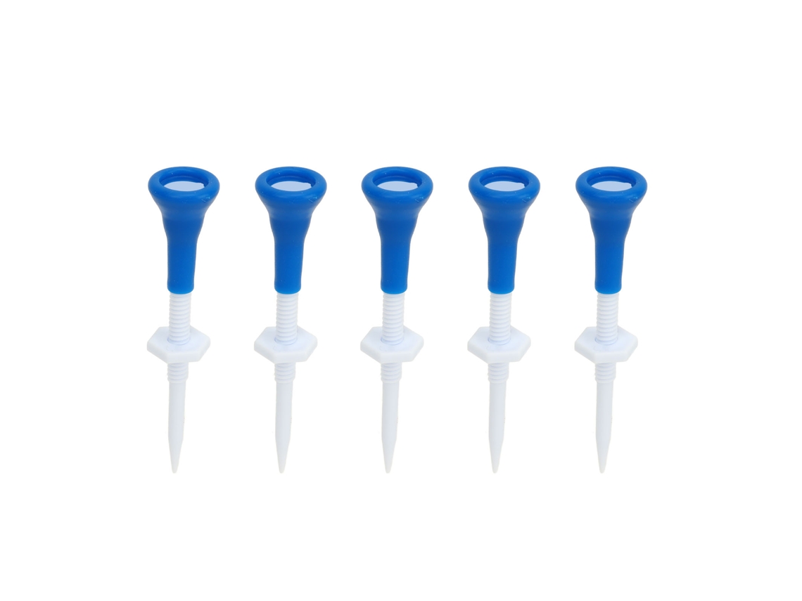 5pcs Têxteis De Golfe Ajustáveis Em Altura Estáveis Azuis De Plástico Para Práticas De Golfe