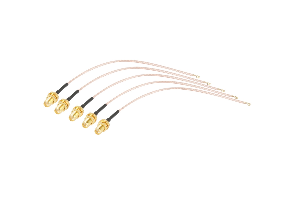 5 Peças De Cabo Coaxial Rp-sma Fêmea Para Ipx/u.fl 50ω 15cm Antena Rf