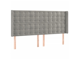 Headboard, Headboards Vidaxl Cinzeto Veludo (183 X 16 X 118/128 Cm)