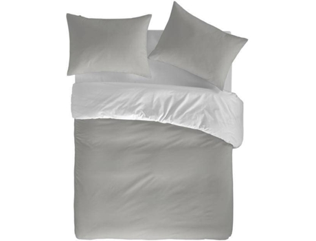 Capa de Edredão  Casual (Cinza - 260x240 cm - Algodão)