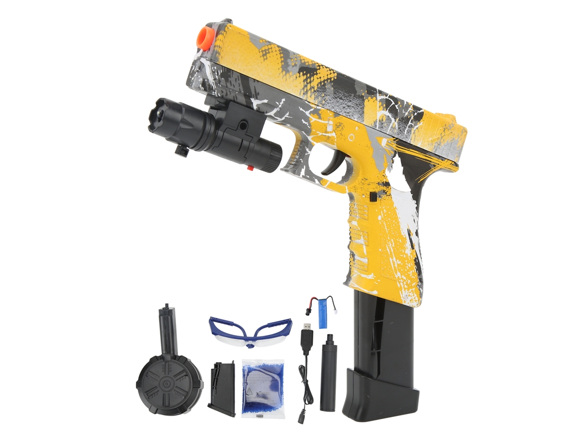 Brinquedo de Tiro com Bola de Gel Elétrico Splatter Ball para Jogos em Grupo Amarelo 20000 | S/MARCA