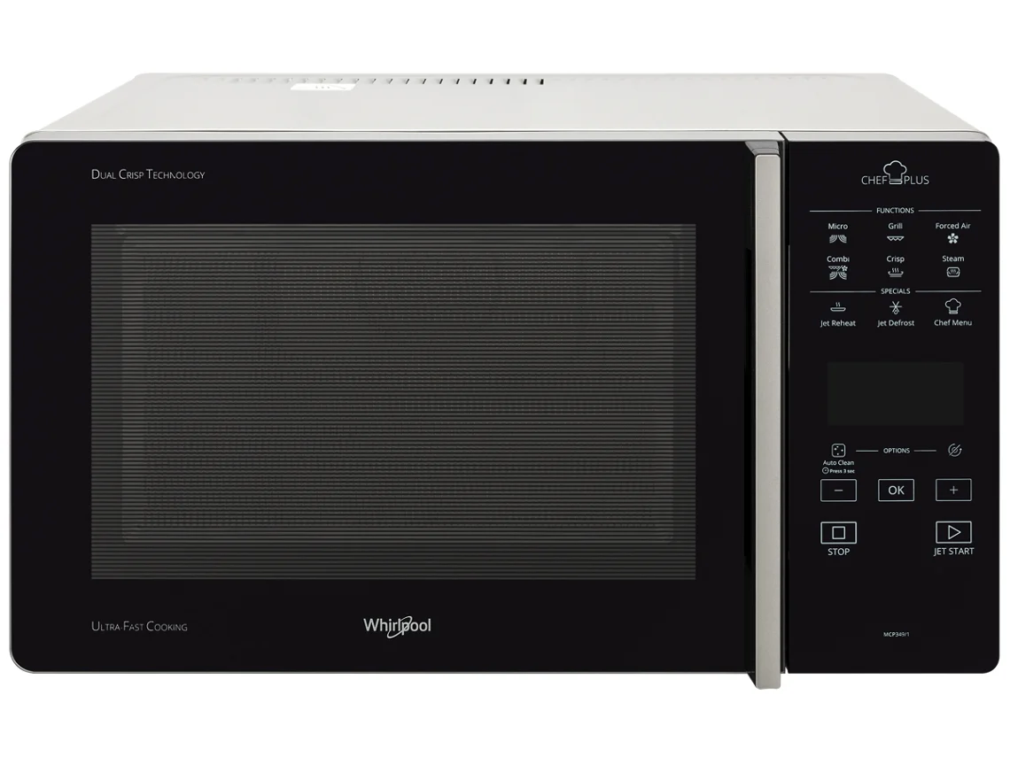 Micro-ondas WHIRLPOOL MCP 349/1 SL (25 L - Com Forno e Grill - Preto)