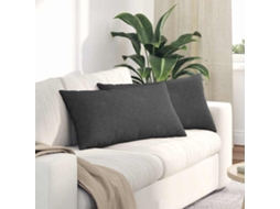 Vidaxl Travesseiros De Sofá 2 Pcs Cinza Escuro 80 X 40 Cm
