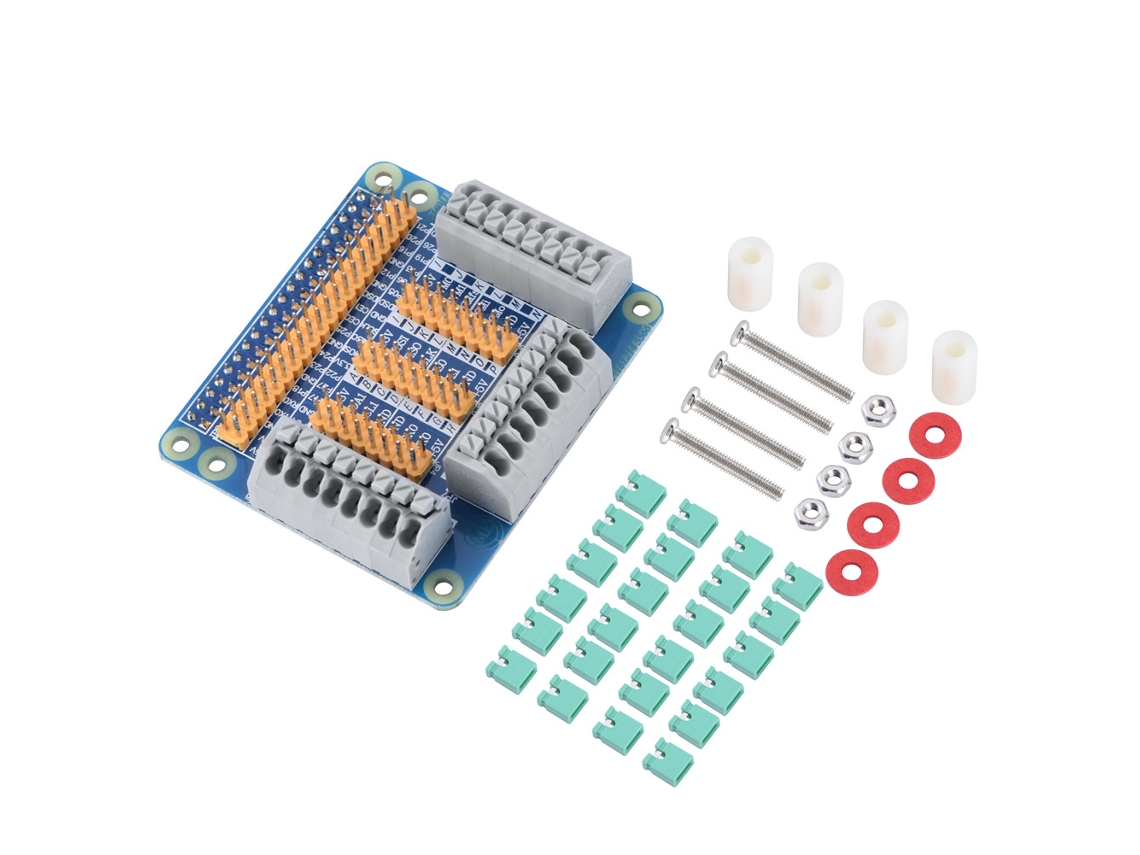 Placa De Expansão Gpio Multifuncional Com Parafusos E Caps Para Raspberry Pi 2 3 B Luz Dourada