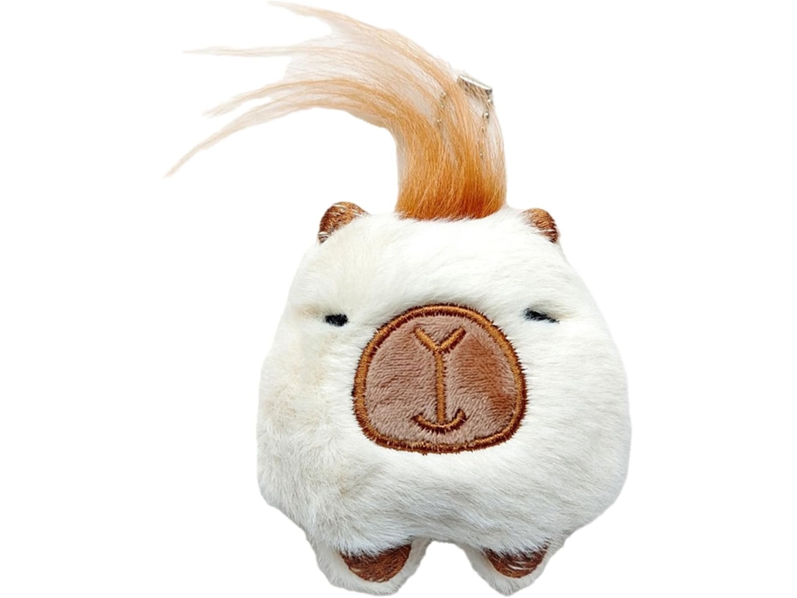 Chaveiro De Pelúcia De Capivara Com Pingente E Decoração Para Bolsa
