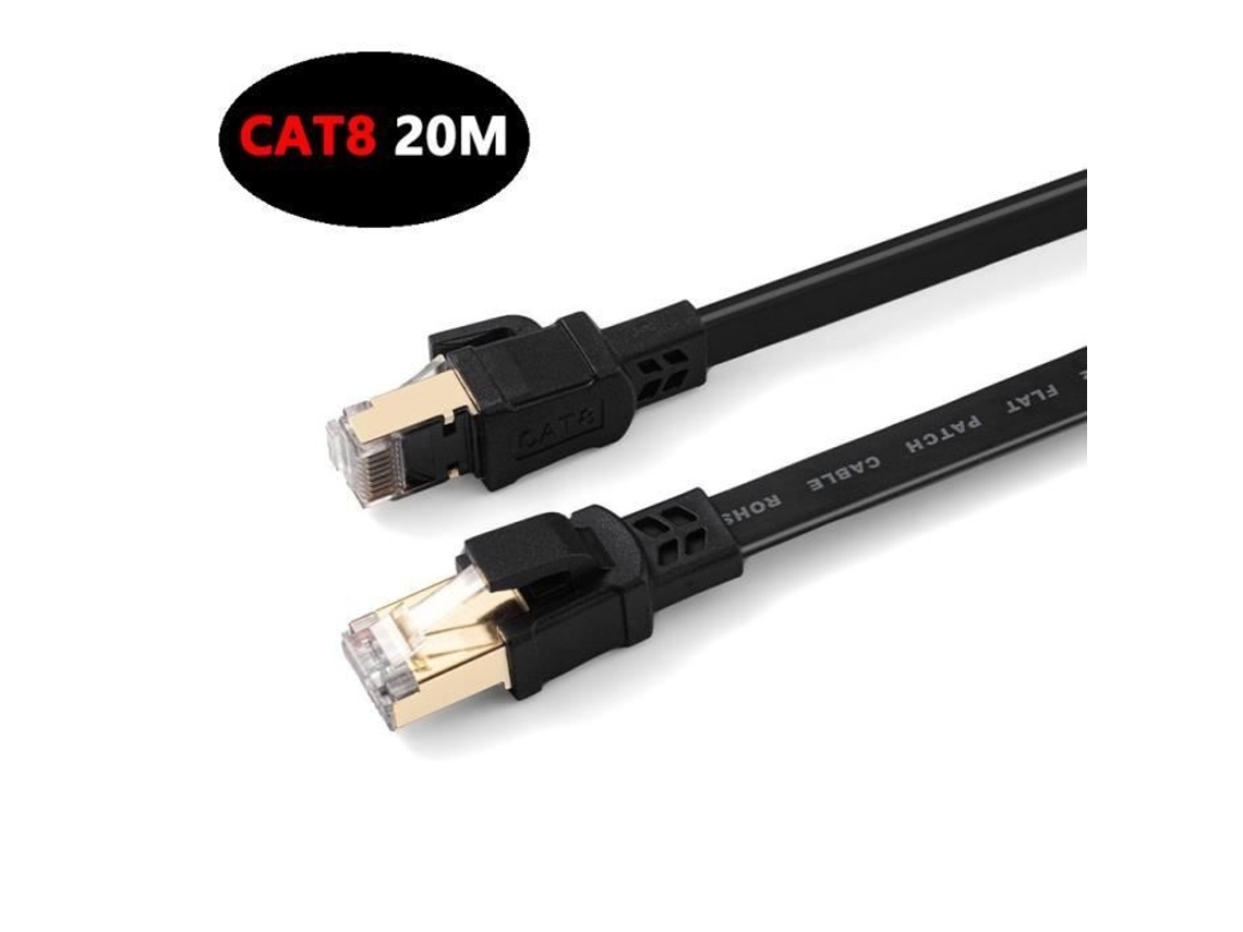 Lurelia Cabo Ethernet Cat 8 Rj45 40gbps 2000mhz 20m, Para Router E Pc