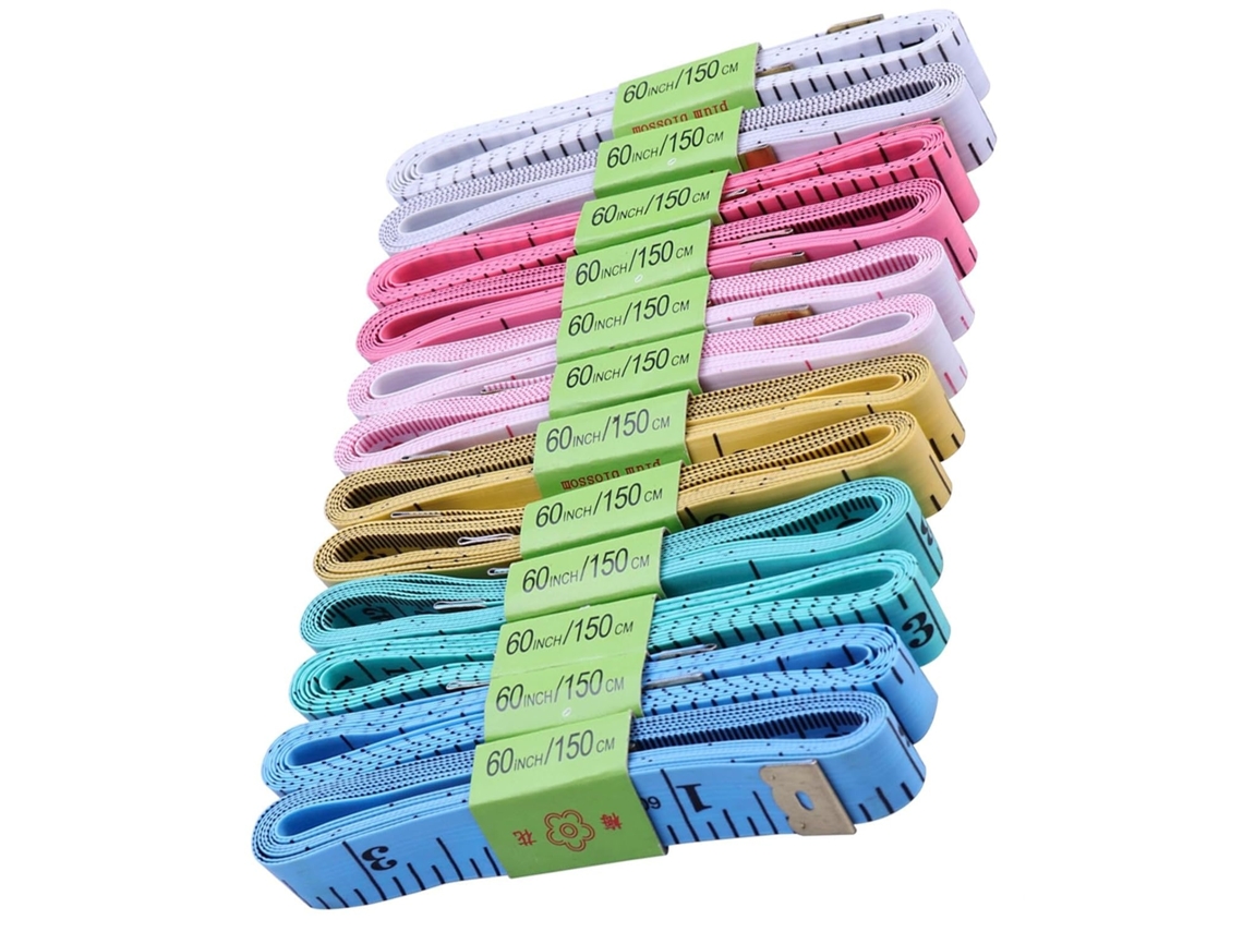 Lurelia Fita Métrica Flexível Resistente Leve 12 Unidades 5m Plástico Para Costura E Artesanato