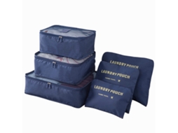 Conjunto Organizador Para Malas De Viagem Azul Escuro*