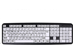 Teclado Com Fio Com Letras Grandes Teclado Com Teclas Grandes Teclados Usb Para Deficientes Visuais Ly Ebike