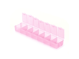 Caja De Armazenamento Dividida Em 7 Compartimentos Para Pintura Acuarela, Joias, Viagem - Recipiente Plástico Rosa
