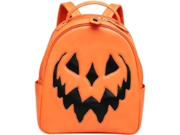 Mochila Em Formato De Abóbora, Com Estampa Laranja Couro Pu, 38 X 28 16 Cm, Para Festa Halloween,