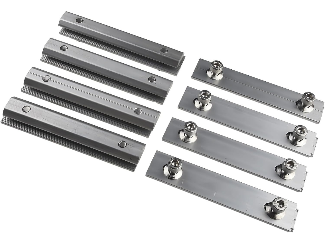 Conector De Trilho Painel Alumínio, Suporte De Montagem Perfil, Módulo Fotovoltaico, Braçadeira Ajustável De 0a 10mm