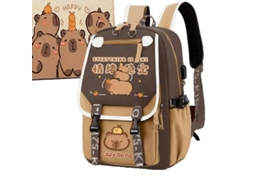 Mochila Capibara Grande E Fofa Com Desenho Animado Para Meninas Do Ensino Fundamental Médio Aquaforge