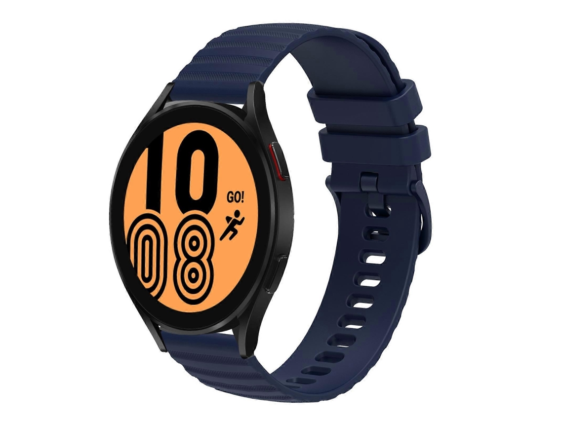 Pulseira De Silicone Sólida Com Estampa Ondulada E Pontilhada Para Samsung Galaxy Watch4 (40 Mm/44 Mm, 20 Mm).