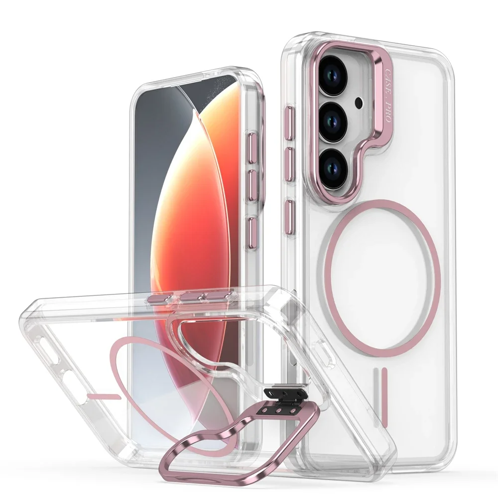 Capa Para Celular Samsung Com Suporte Magnético Para Lente Magsafe (galaxy S23, Rosa)
