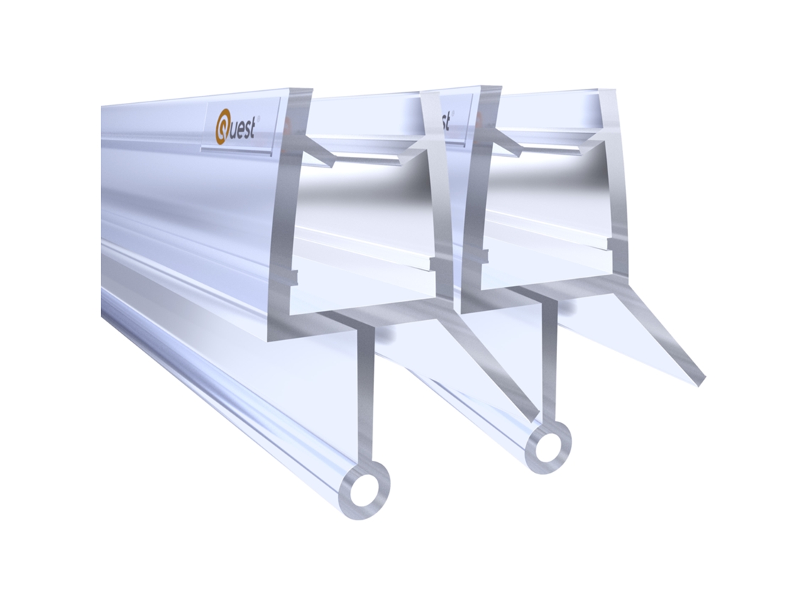 Quest Vedante Inferior Redondo Para Box De Duche Pvc, Para Vidro 6-8 Mm, 100 Cm, Transparente