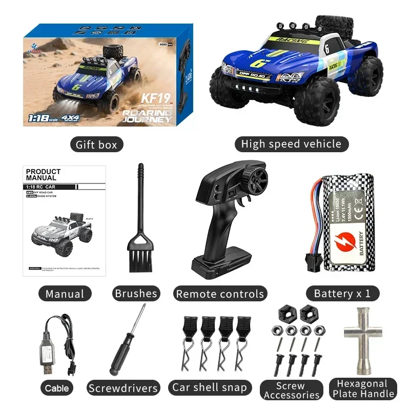 Carro de Drift Off road com Controle Remoto na Escala 1/18 MDUG