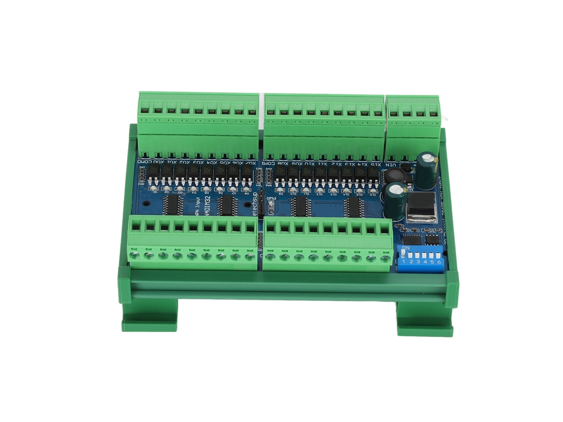 Controlador De Entrada Rs485 32 Canais Com Isolação Placa De Aquisição Plc Rail Din Shell Nível Baixo