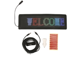Placa de LED de carro programável via app com USB e plugue 12-24V para publicidade flexível | S/MARCA