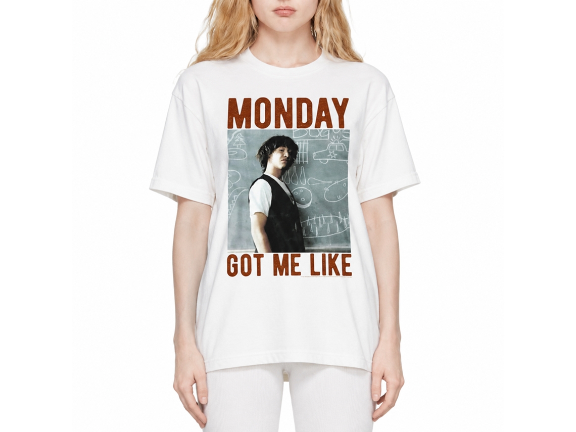 Rockinstone Bill And Ted Monday Got Me Like White Adult T-shirt Size:s