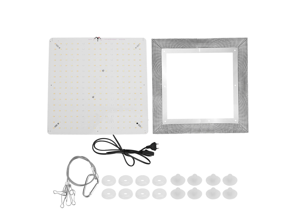 Lâmpada de Crescimento Led 256 Leds 4000k Branca Vermelha com Refletor e Corda de Aço para Plantas Internas | S/MARCA