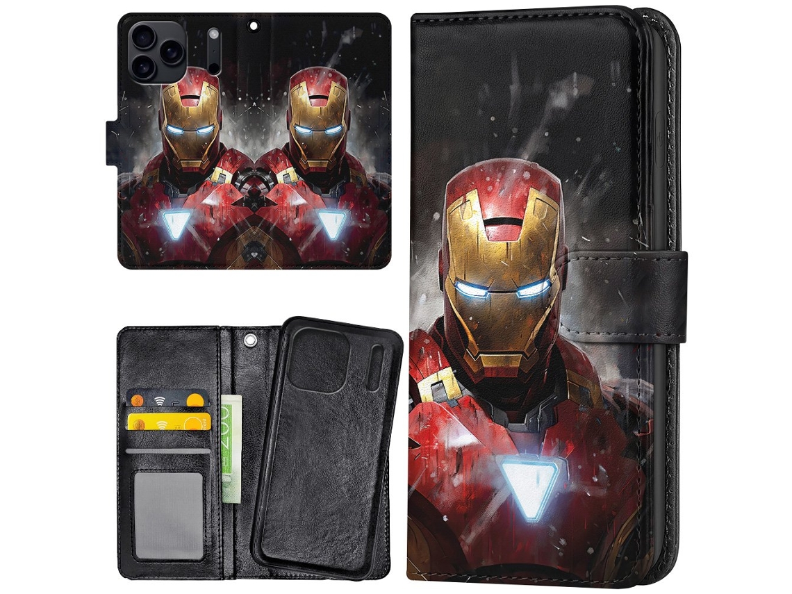 Capa Carteira Para Iphone 17 Pro Max - Homem De Ferro