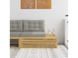 Vidaxl Sofá De Canto Externo Com Almofada Branco 115 X 83 X 73 Cm