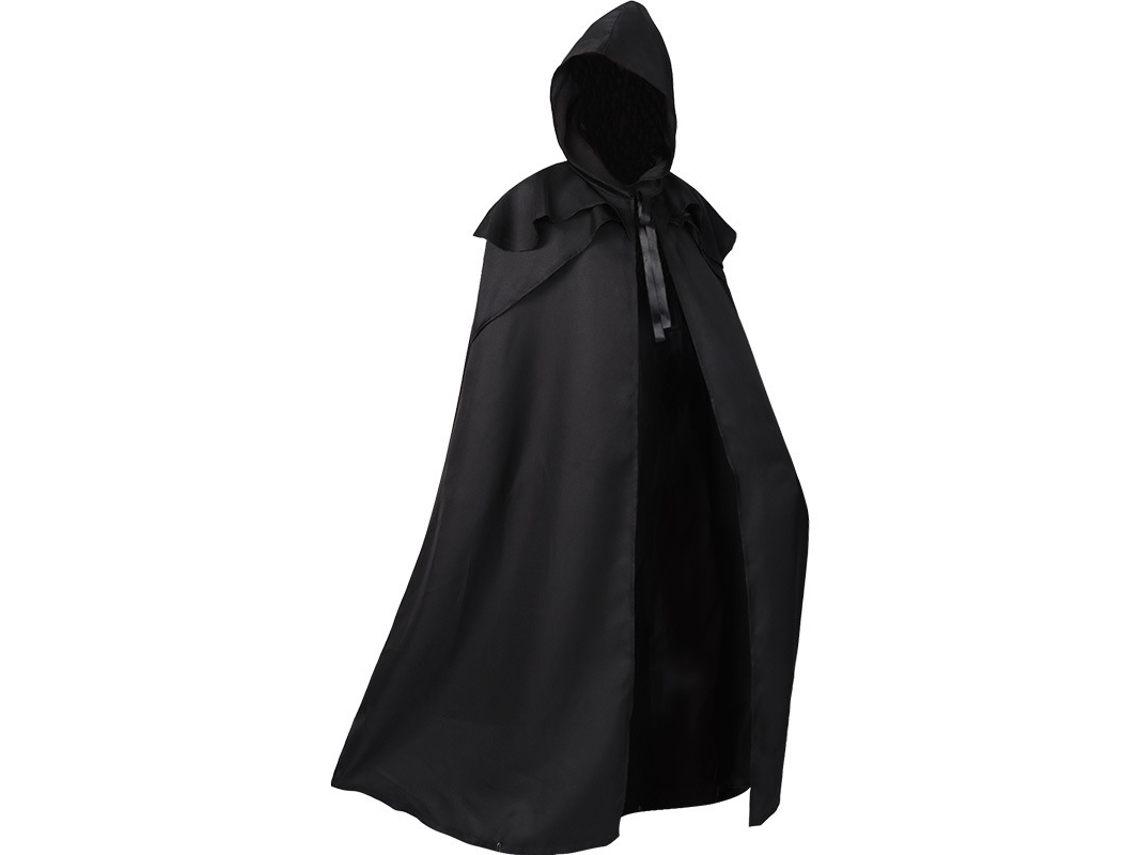 Capa Com Capuz Longa Cosplay Tam L - Preto - Eifson